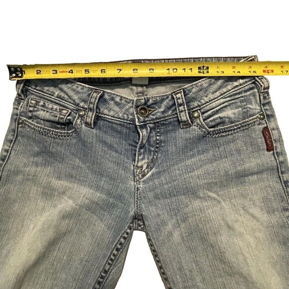Silver Jeans Santorini Capris Low Rise Straight Leg Blue Denim Women’s Size 28 - Picture 11 of 14